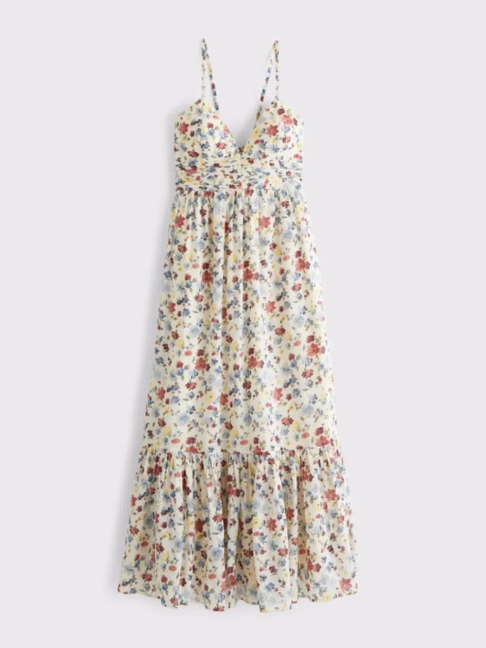 Abercrombie & Fitch Cream Floral Maxi Dress